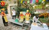 Diễn tập phương án đón trẻ mầm non, tiểu học trở lại trường